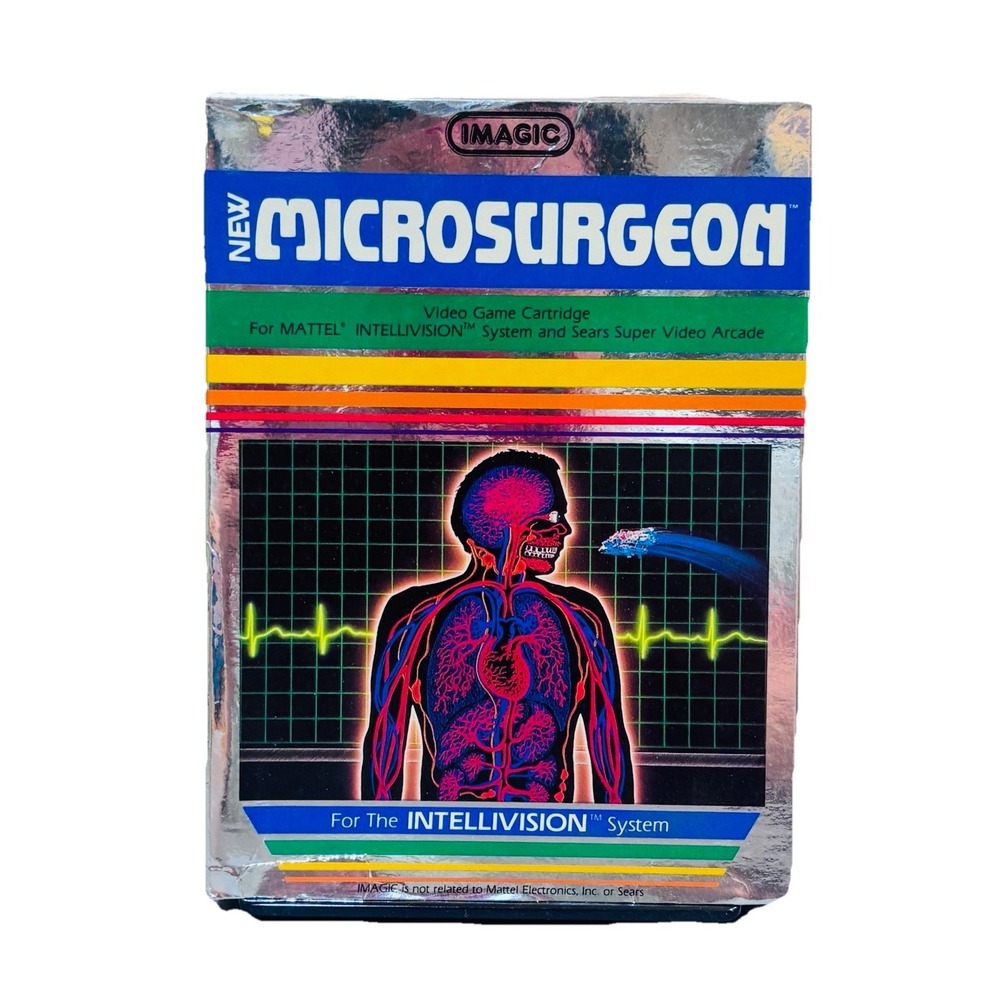 Vintage Intellivision Imagic Microsurgeon Very Rare New In Original Seal